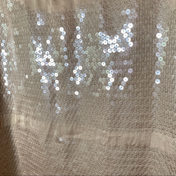 NWT LOFT Champagne Sequin Tank Sz Large - Picture 4 of 5